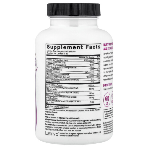 Force Factor, Haargroei Versneller Met LustrivaÆ, 90 Vegetarische Capsules 1