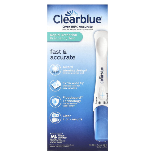 Clearblue Clearblue, Fast & Accurate, Rapid Detection Pregnancy Test, 3 Tests 1