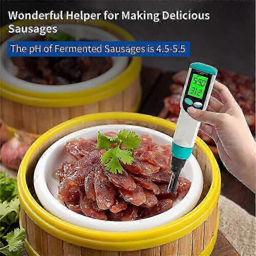 pH-Meter mit ATC-Lebensmittel-pH-Tester, wasserdichtes digitales Lebensmittel-pH-Meter 1