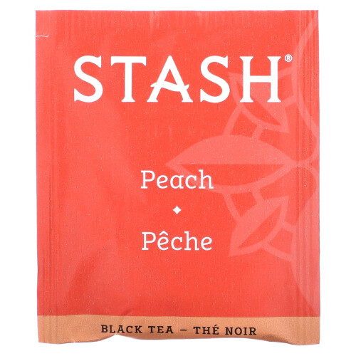 Stash Tea, Stash Tee, Schwarzer Tee, Pfirsich, 20 Teebeutel, 1,3 oz (38 g) 2