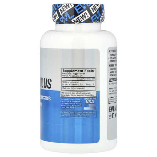 EVLution Nutrition, 100% Tribulus, 60 Veggie Capsules 1