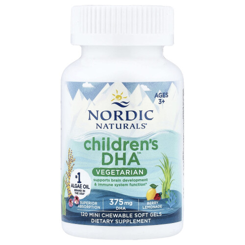Nordic Naturals Nordic Naturals, Παιδική DHA Βεγεταριακή, Ηλικία 3+, Φρούτα Λεμονάδα, 120 Μικρά Χυμώδη Μυξέλες 2
