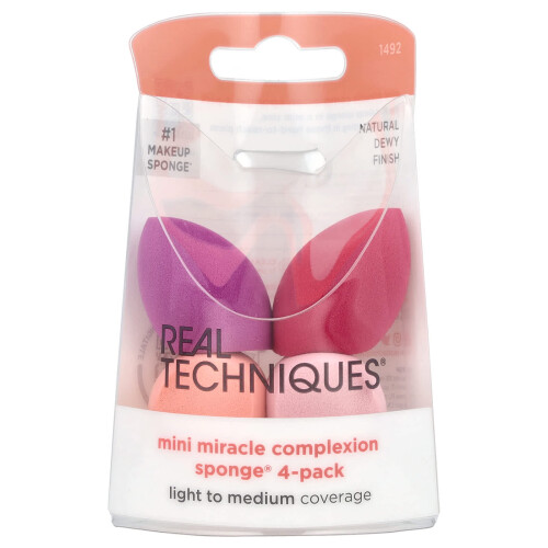 Real Techniques Real Techniques, Mini Miracle Complexion Sponge, 4 Pack 1