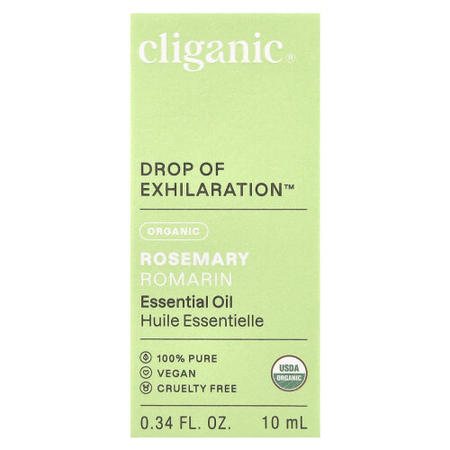 Cliganic, 100% Πραγματική Ελαία Οイル, Ροζマρι Οイル, 0.33 fl oz (10 ml) 1