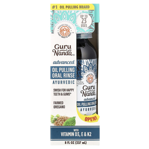 GuruNanda, Προηγμένη Φόρμα Pulling Oil, Δόντια & Γνάθοι, 8 fl oz (237 ml) 1