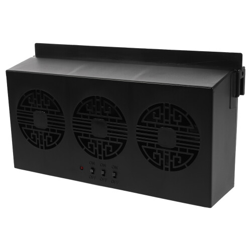 1Set Zwarte Ventilator Auto Interieur Plastic+metaal Energiebesparend