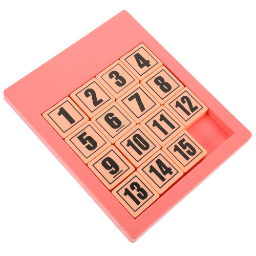 5Stk Puzzle Schiebespiel Plastik Lernspielzeug Pink