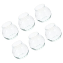 6Stk Glasflaschen Für Joghurt Pudding Milch Aufbewahrung
