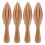 4Pcs Khaki Wooden Manual Fruit Juicer Handheld Citrus Squeezer Tool 1