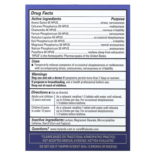 Hyland's Naturals, Calms Forte, 100 tabletek 1