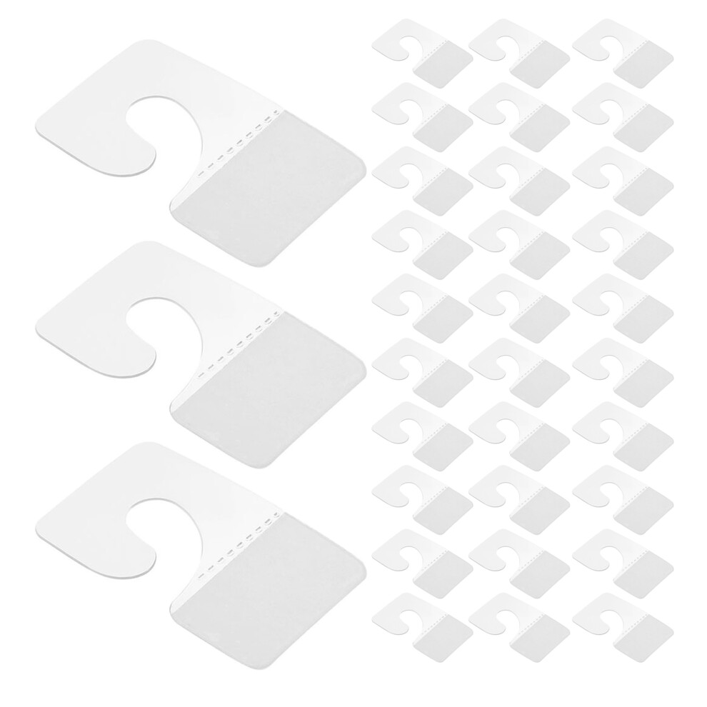 1080Pcs Clear Self Adhesive Hanging Hooks Pvc Transparent Storage Tabs 3671268758520