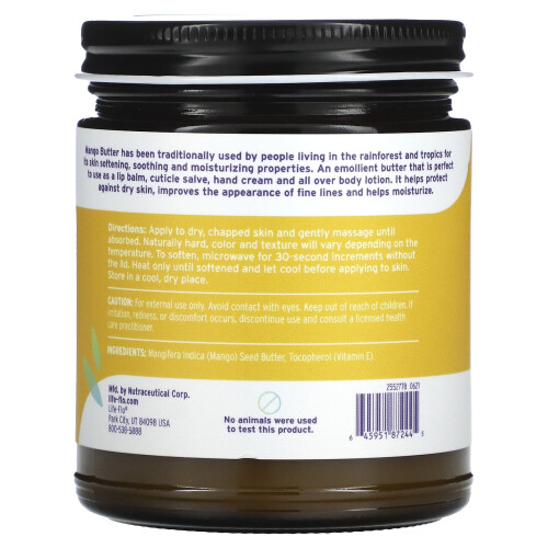Life-flo, Ren Mangobutter, 9 fl oz (266 ml) 1