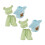 4Sets Cotton Doll Clothes with Hat for 10 Inch Dolls 1