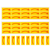 40Pièces Étiquettes Adhésives Directionnelles Jaunes PVC Imprimées Hd