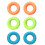 12Pcs Assorted Silicone Grip Rings for Hand Strength Training Exercise 1