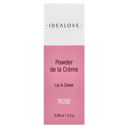 Idealove, Πώδες ντε λα Κρέμ, Λίπος & Γναθιά, Ρόζα, 2.5 g (0.08 oz) 1