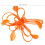 3Pièces Accessoires Pince Cheveux Plume Orange Élégant 1