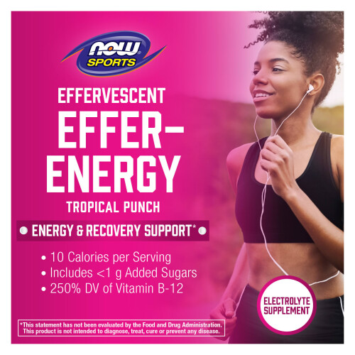 NOW Foods ΝΑΟΥ Φουντς, Αθλητισμός, Effer-Energy, Τροπική Πάουντς, 10 Τάμπλες, 1.9 oz (54 g) 2
