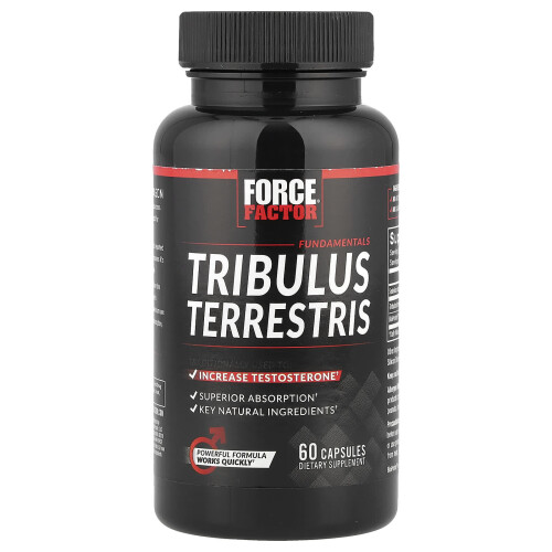 Force Factor, Tribulus Terrestris, Tesztoszteron Fokozó, 60 Kapszula 2