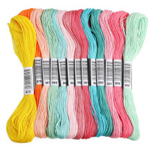 447Pièces Fils De Broderie Multicolores En Coton Polyester Pour DIY