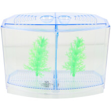 Blue Plastic Fish Tank Isolation Box Safe Breeding Container
