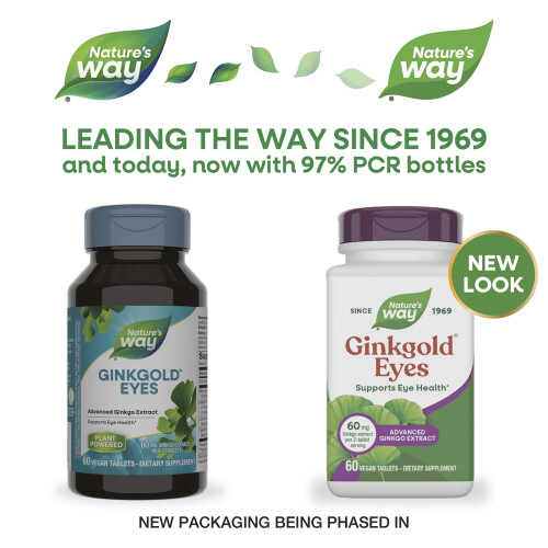Nature's Way, Ginkgold Eyes, 60 Vegan Tablets 2