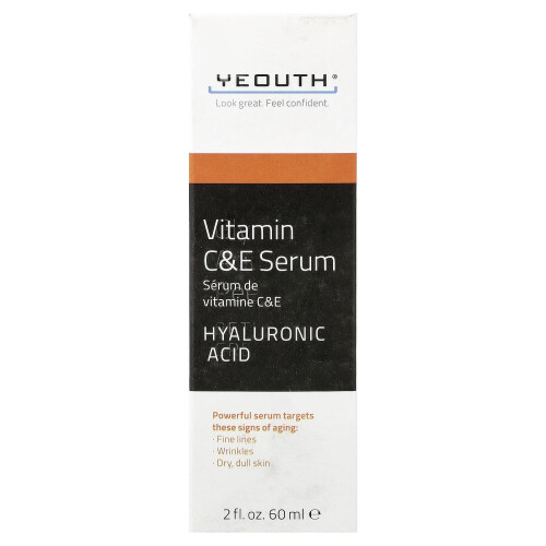 YEOUTH, Soro de Vitamina C e E, 2 fl oz (60 ml) 1