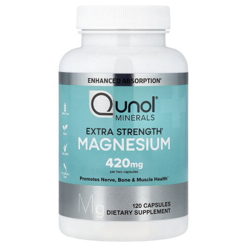 Qunol, Μαγνήσιο, Υπερύθρινο Σtrength, 420 mg, 120 Φύλλα (210 mg ανά Φύλλο) 2