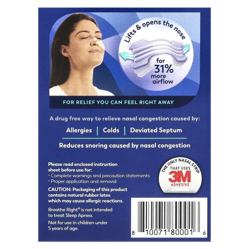 Breathe Right, Nasal Strips, Extra Strength, For Sensitive Skin, 26 Clear Strips 1
