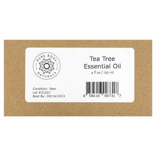 Pure Body Naturals, Βασική Ολική, Tea Tree , 4 fl oz (120 ml) 2