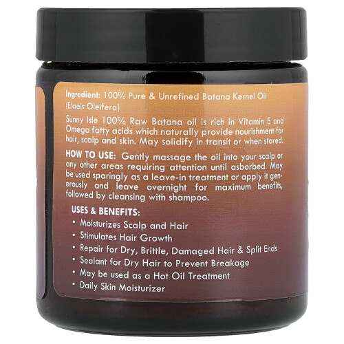Σάνι Άιλ, 100% Ακέραιο & Πουρ Batana Oil, 4 fl oz (118 ml) 1