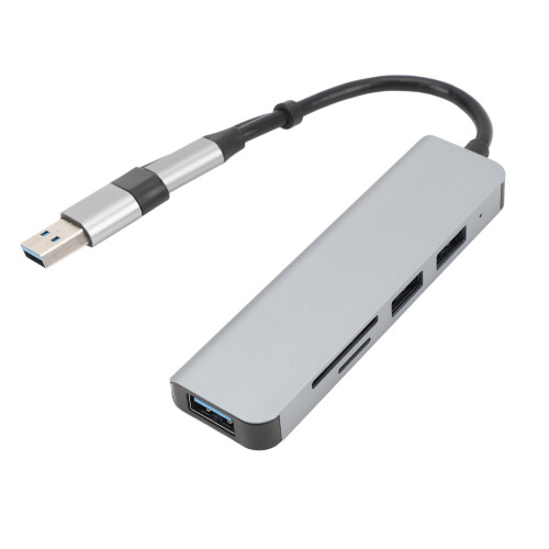 5-in-1 USB-C-Hub 5 Gbit/s, 3x USB 3.0, Kartenleser