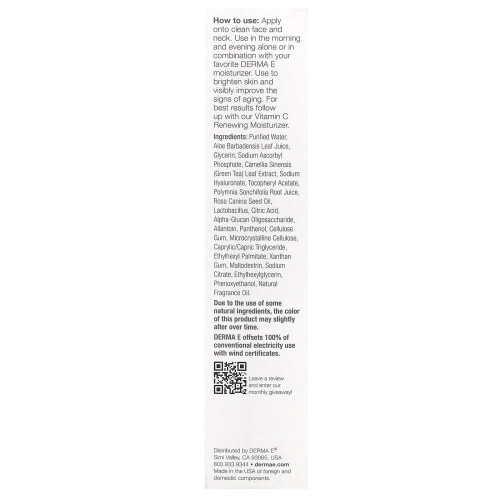 DERMA E, Κύτταρα Βιταμίνου C, Ακίδες Υαλουρονικού Οξέος Προβιοτικών, 2 fl oz (60 ml) 2