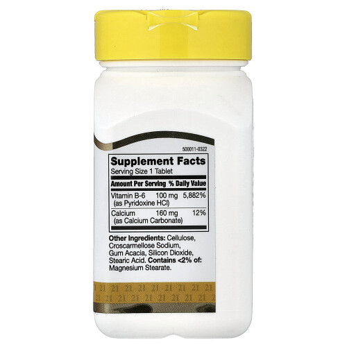 21st Century, B-6, 100 mg, 110 tabletek 1