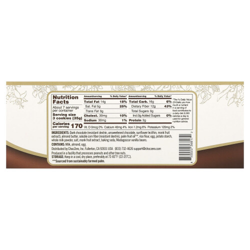 ChocZero, Jolies Cookies, Cioccolato Nero 1