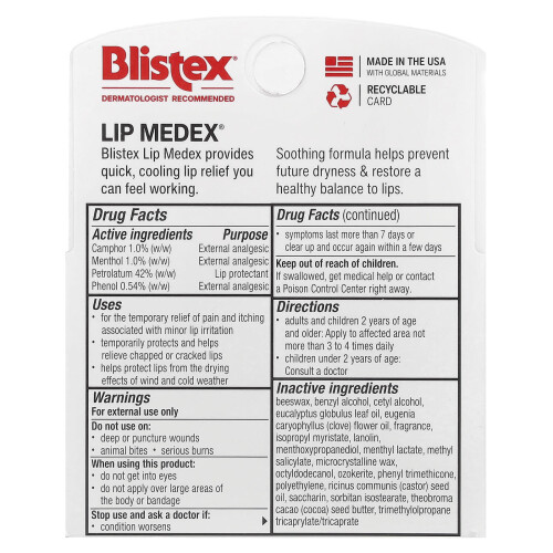 Blistex Blistex, Lip Medex 3 Pack 0.15 oz (4.25 g) Each 2