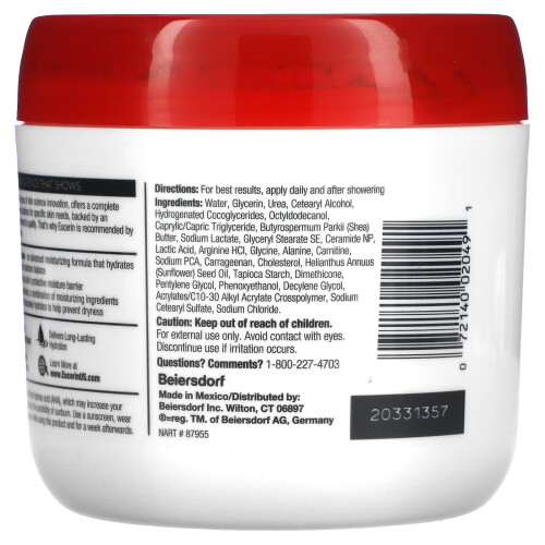Eucerin Eucerin, Προηγμένη Αναπληρωματική Κρέμα, Αroma-Free, 16 oz (454 g) 1