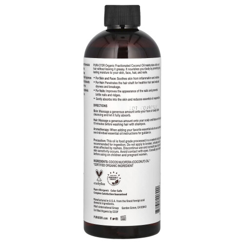 Pura D'or, Οργανική Φρακτοποιημένη Κοκοσόιλα (MCT), 16 fl oz (473 ml) 1