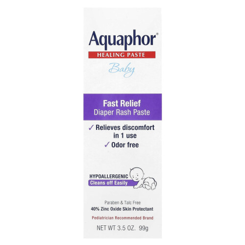 Aquaphor Aquaphor, Baby, Healing Paste, Fast Relief Diaper Rash Paste, 3.5 oz (99 g) 1