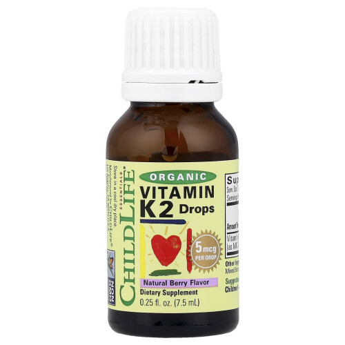 ChildLife Essentials, Οργανική Βιταμίνη K2, Φυσική Φράουλα, 5 mcg, 0.25 fl oz (7.5 ml) 2