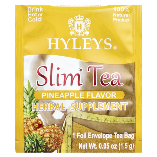 Hyleys Tee, Slim Tee, Ananas, 50 Foil-Envelop-Teabeads, 2,64 oz (75 g) 2