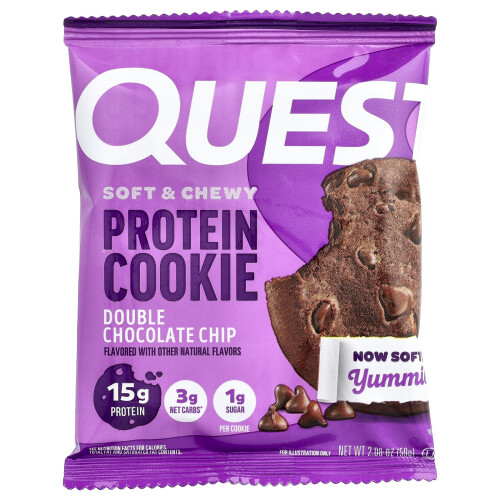 Quest Nutrition, Προτεϊνικό Κούκι, Δύο Χocolat Chip, 4 Πακέτα, 2.08 oz (59 g) Κάθε 2