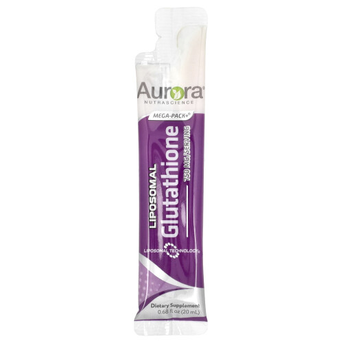 Aurora Nutrascience, Mega-Pack+, Λιποσωματική Γλουταθειόνη, 10 Πακέτα, 0,68 fl oz (20 ml) Κάθε 2