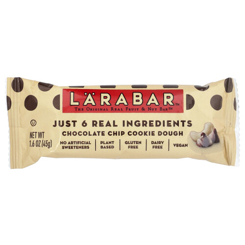 Larabar, Η Πρωτότυπη Αληθινή Φρούτα & Νότα Μπαρ, Τσόκολάτα Chip Cookie Dough, 6 Μπάρες, 1.6 oz (45 g) 2