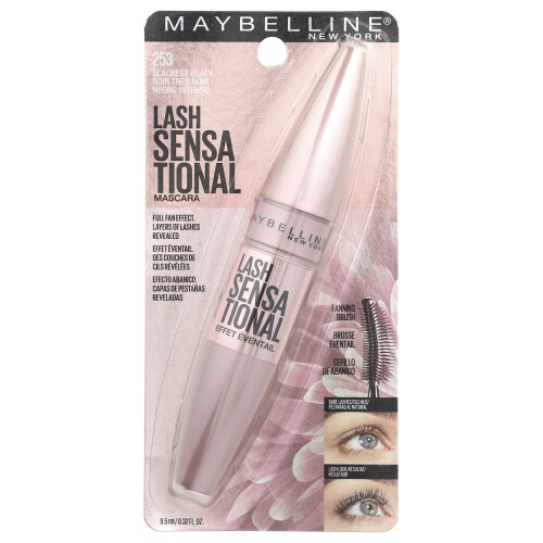Maybelline Maybelline, Lash Sensational Μαύκας, 253 Μαύρος Μαύρος, 0.32 fl oz (9.5 ml) 1