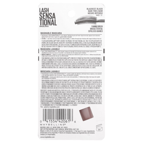 Maybelline Maybelline, Lash Sensational Μαύκας, 253 Μαύρος Μαύρος, 0.32 fl oz (9.5 ml) 2