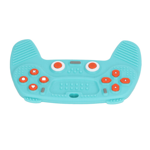 Baby Silicone Teether Game Controller Toy, Blue, Soft & Safe