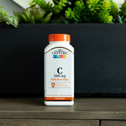 21st Century, Vitamiini C Rose Hips, 1 000 mg, 110 Tabletti 2