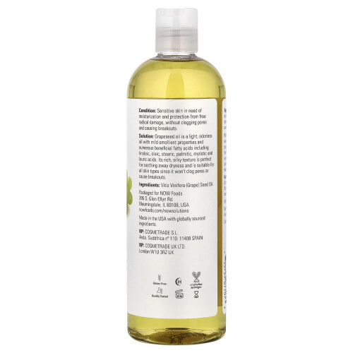 NOW Foods Grapeseed Oil - 473 ml. 1