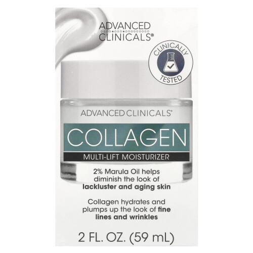Advanced Clinicals, Plant Based Collagen, Multi-Lift Moisturizer, 2 fl oz (59 ml) 1